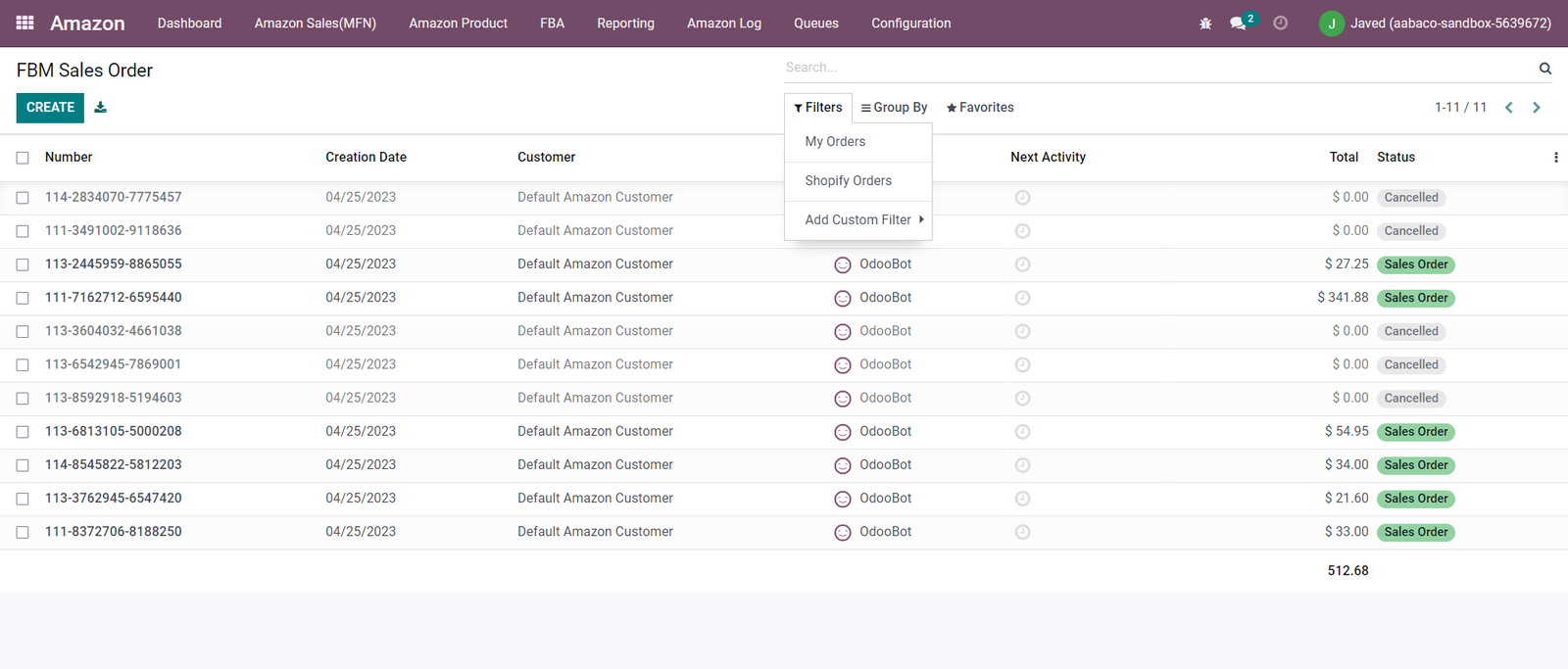 Odoo Amazon Connector