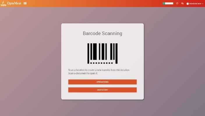 optomeat meat processing software barcode scanner