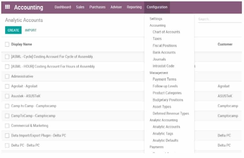 odoo accounting application module