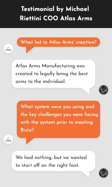 Odoo Arms Manufacturing client testimonial