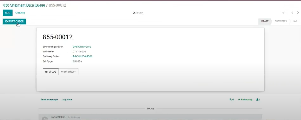 EDI Integration of Odoo with SPS Commerce & Cleo